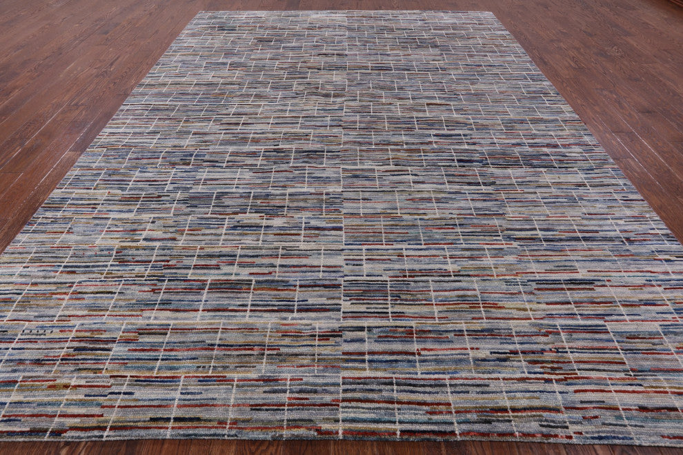 Persian Gabbeh Hand Knotted Rug 8' 11" X 11' 8" Q6929