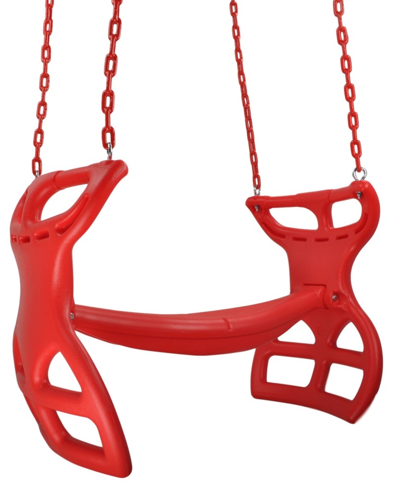 Glider with Coated Chains, Red