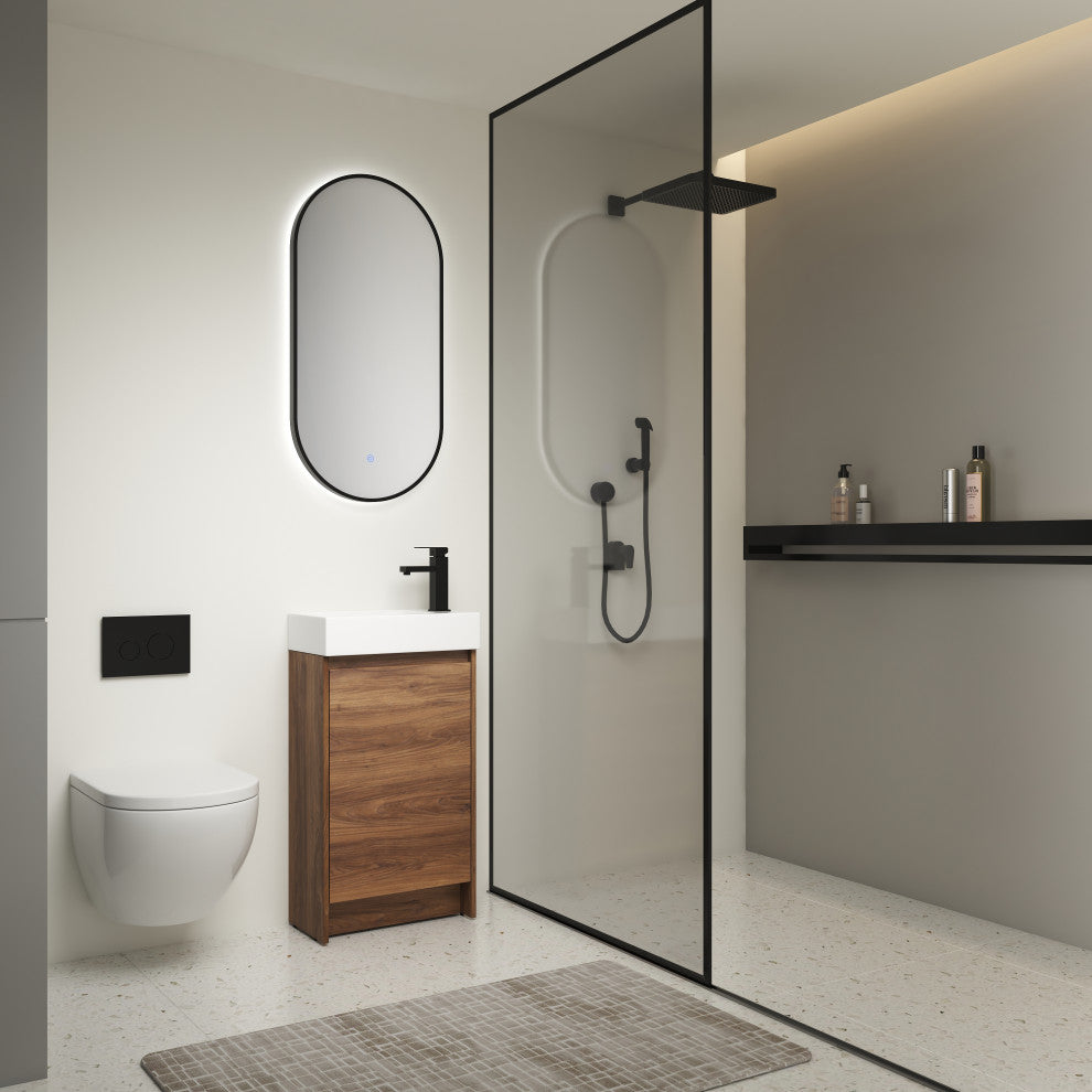 TATEUS 18" Bathroom Vanity With Single Sink, Suitable For Small Bathrooms
