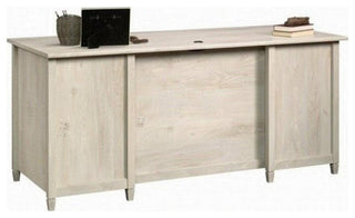 Scranton & Co Engineered Wood 4-Drawers Executive Desk in Chalked Chestnut