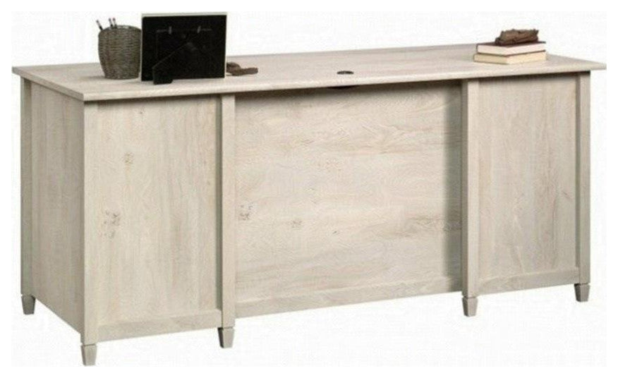 Scranton & Co Engineered Wood 4-Drawers Executive Desk in Chalked Chestnut