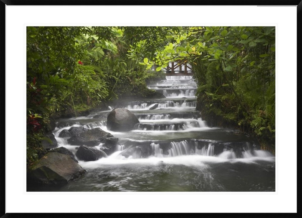Tabacon River, Cascades and Pools In The Rainforest, Costa Rica, 42"x30"