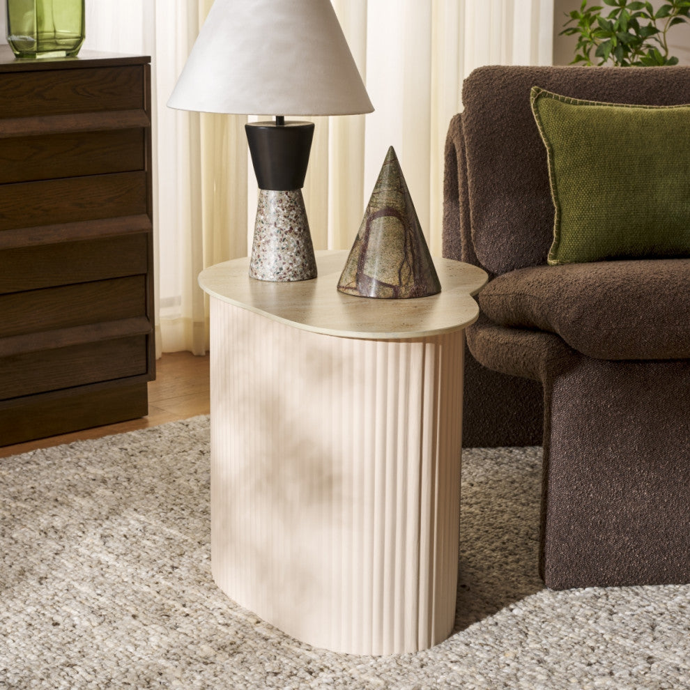 Safavieh MTP Small Ceramic Side Table, Beige
