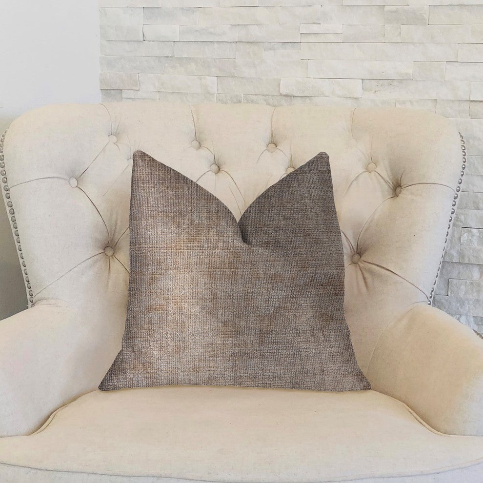 Monroe Bisque Beige Luxury Throw Pillow, 20"x36" King