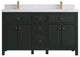 Sonoma 60 Double Bathroom Vanity in Dark Forest Green with 2" Empira Quartz