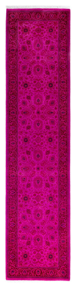 Overdyed One-of-a-Kind Hand-Knotted Area Rug Pink, 2' 8" x 11' 3"