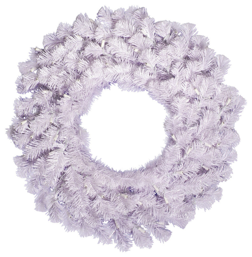 24" Crystal White Wreath 110 Tips