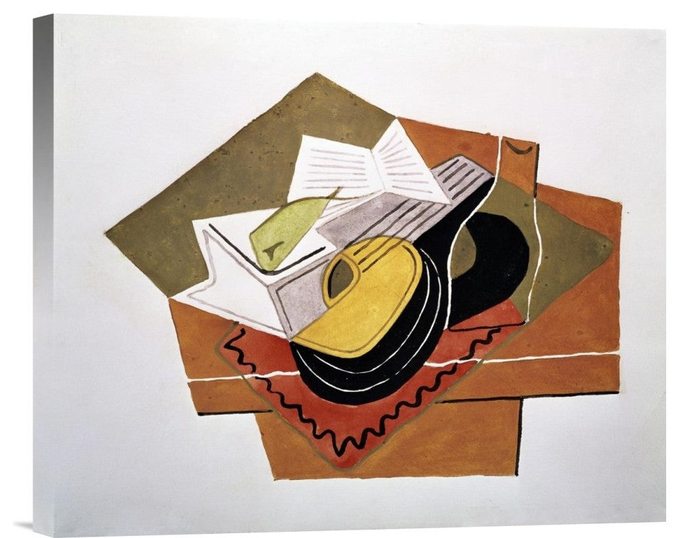 "Still Life With a Guitar" Stretched Canvas Giclee by Juan Gris, 22"x18"
