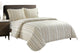 Tripoly 4 Piece Flat Sheet Set Striped, Beige, Full