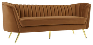 Margo Velvet Upholstered Set, Saddle, Sofa