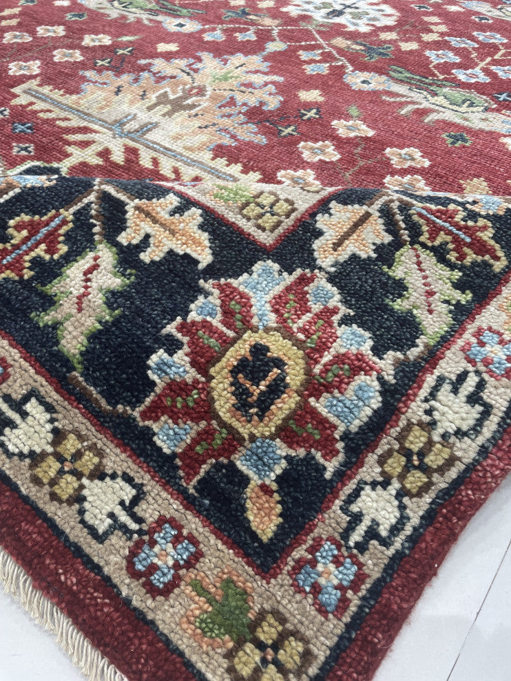 Red Traditional All Over Sultanabad Area Rug
