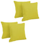 18" Double-Corded Solid Outdoor Square Throw Pillows, Set of 4, Lime