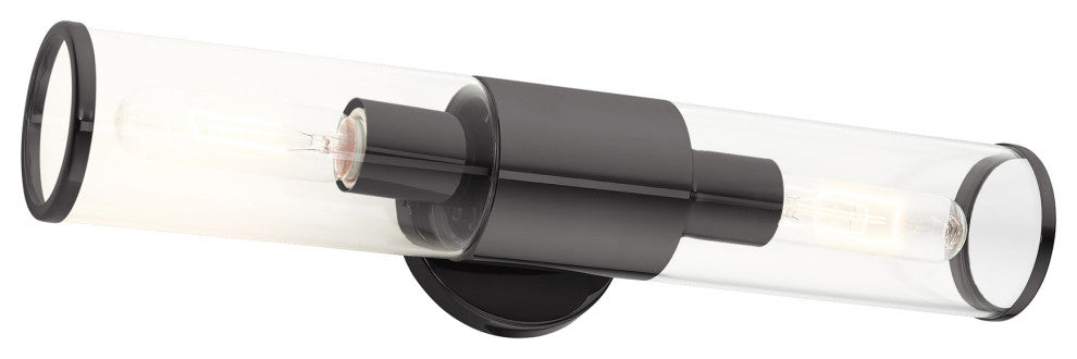 Black Chrome Nautical, Contemporary, Urban, Industrial Vanity Sconce
