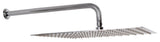 16" Square Shower Head With 19" Shower Arm, Polished Chrome