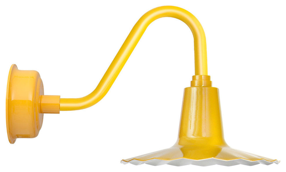 20" Iris LED Gooseneck Light With Vintage Arm, Yellow