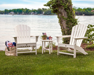 Yacht Club Shellback 3-Piece Adirondack Set, Charcoal Black