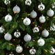 Holiday Xmas 30 Count 2.5" Shatterproof Ornament Set With Re-Useable Container