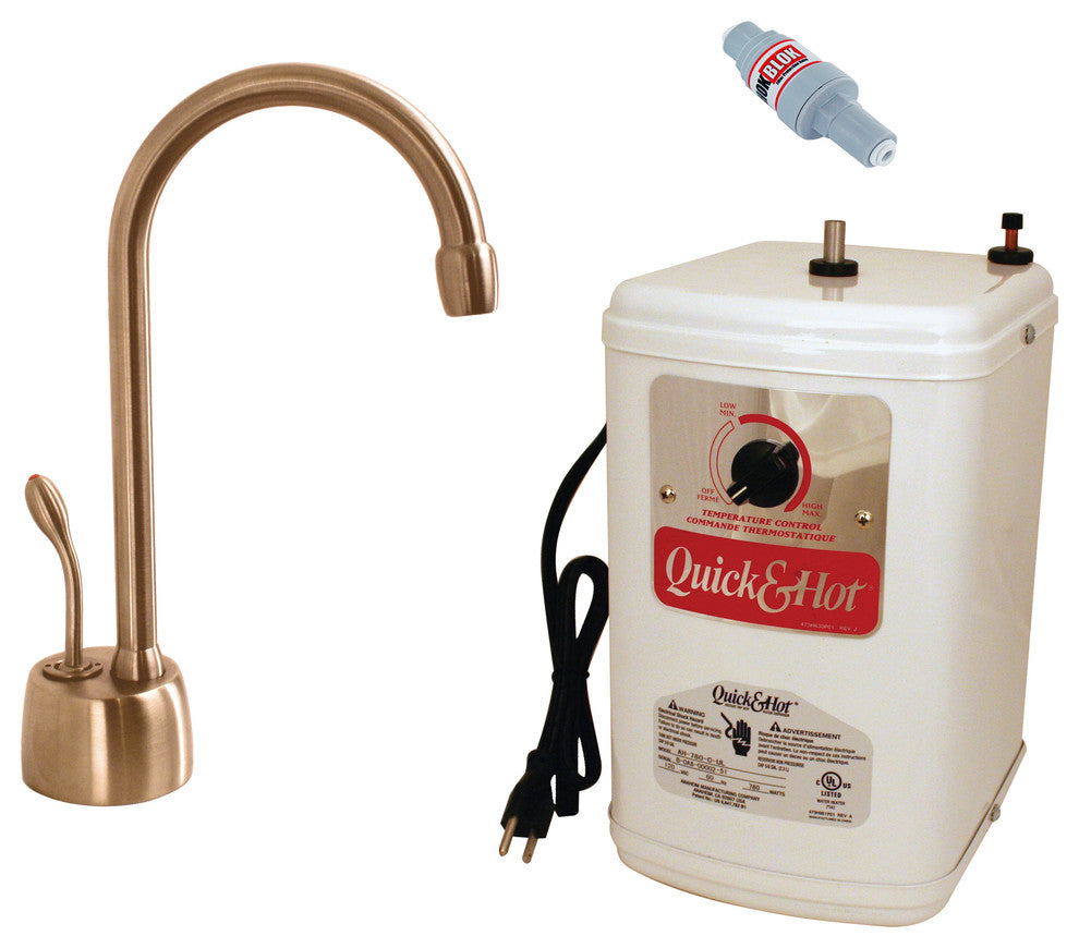Velosah Contemporary 9" Hot Water Dispenser With Tank, Copper