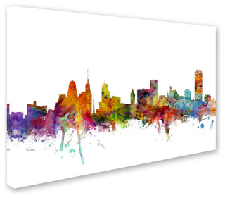 "Buffalo, New York Skyline" Canvas Art by Michael Tompsett