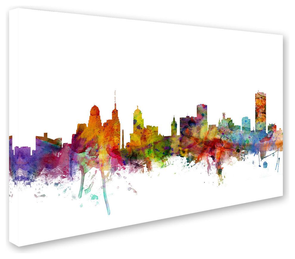 "Buffalo, New York Skyline" Canvas Art by Michael Tompsett