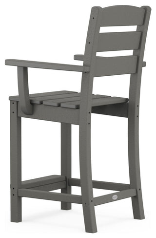 POLYWOOD Lakeside Counter Arm Chair, White