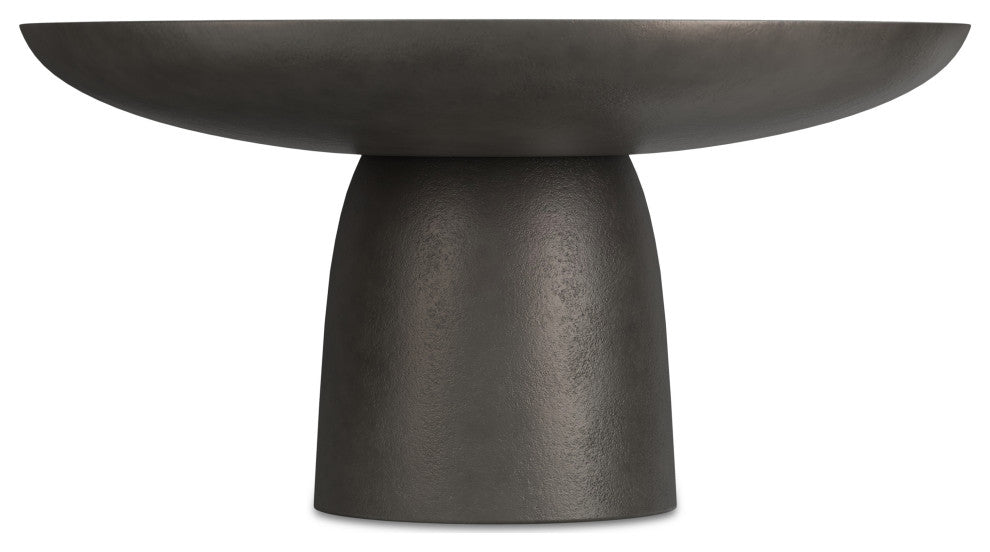 Alexa Cast Aluminum Coffee Table in Black Nickel