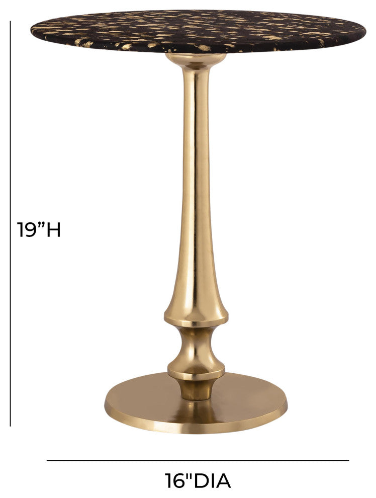 Gold Goathide Side Table