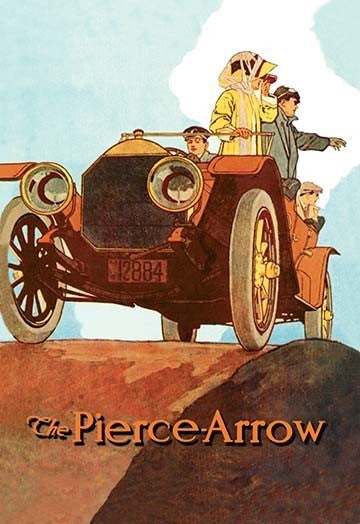 Sightseeing From the Pierce-Arrow- Canvas Poster 20" x 30"