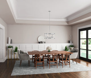 Hunter Astwood Collection 6-Light Drum Chandelier, Polished Nickel