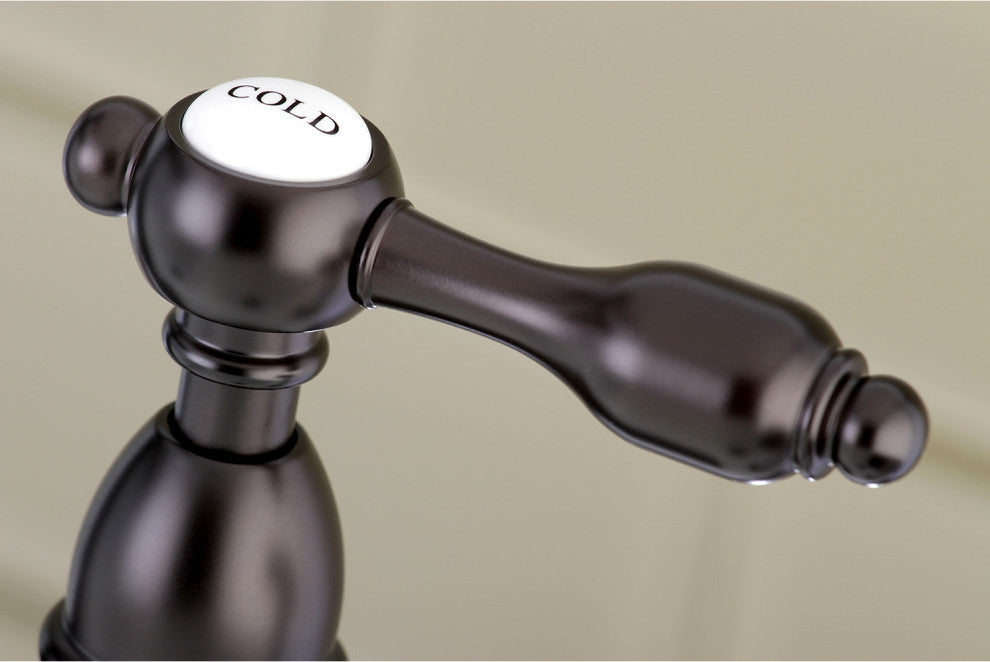 Kingston Brass Bridge Kitchen Faucet With Brass Sprayer, Oil Rubbed Bronze
