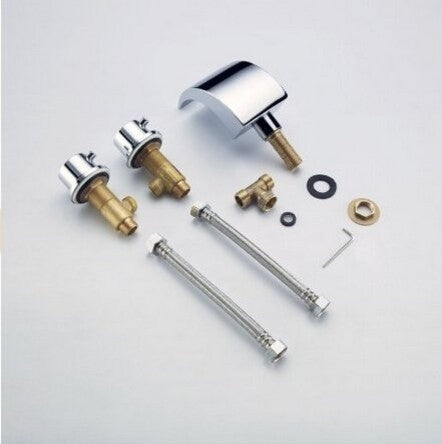 Fernie Deck Mounted LED Water Fall Bathroom Sink Faucet