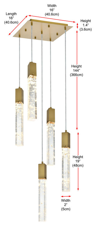 Home Living 16" Pendant, Satin Gold