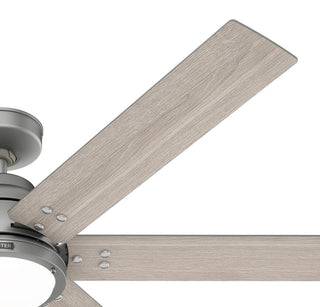 WiFi Gravity Ceiling Fan, LED Light Kit and Handheld Remote, Matte Silver, 60"