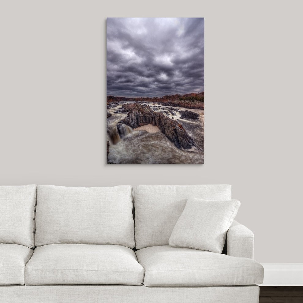 "Great Falls" Wrapped Canvas Art Print, 24"x36"x1.5"