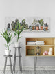 "Succulent Centerpiece" Painting Print on Wrapped Canvas