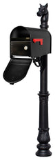Post System-E1 Economy Mailbox, E1 Locking Insert, Mounting Plate, Black