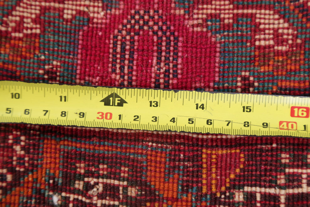 Consigned, Vintage Novelty Traditional Hand Made Persian Area Rug, Red, 4x6