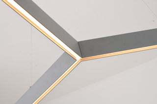Metal and Acrylic "Y" Shaped Frame LED Light Fixture, Gray