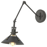 Henry Sconce, Natural Iron Finish, Black Accents