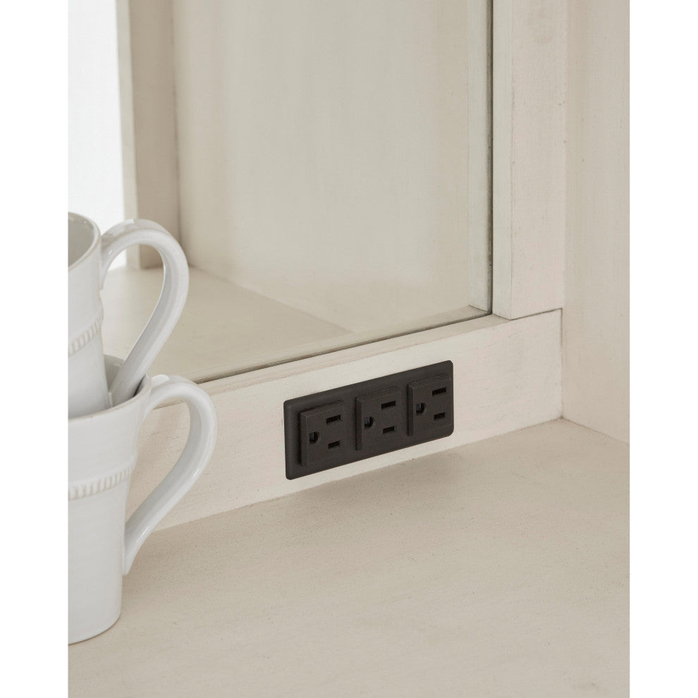 Four Drawer Coffee Bar With Shelves and Power Outlets by Pulaski Furniture