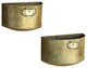 Set of 2 Half Bucket Metal Planter