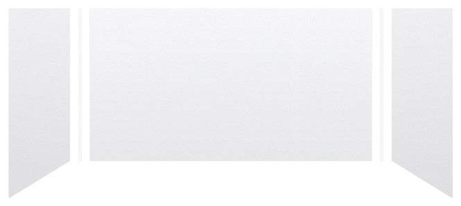 Transolid SaraMar 48"x36"x72" 3-Piece Shower Wall Kit, White Velvet