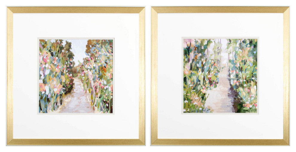 Flower Garden Path Wall Art, 2-Piece Set