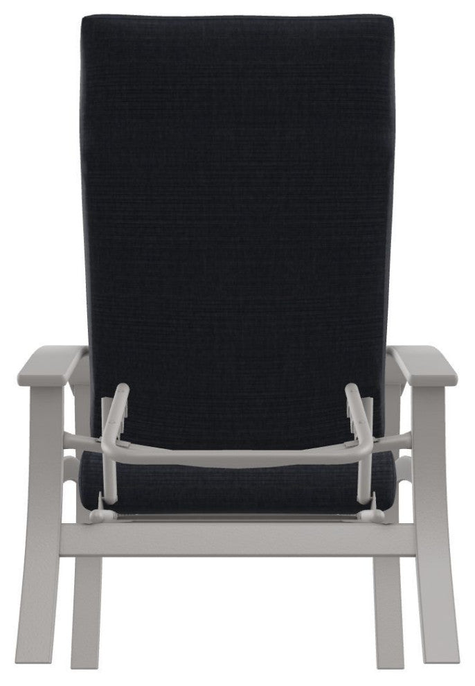 Belle Isle Cushion Outdoor Adjustable Back Chair, Proven Denim/Warm Gray