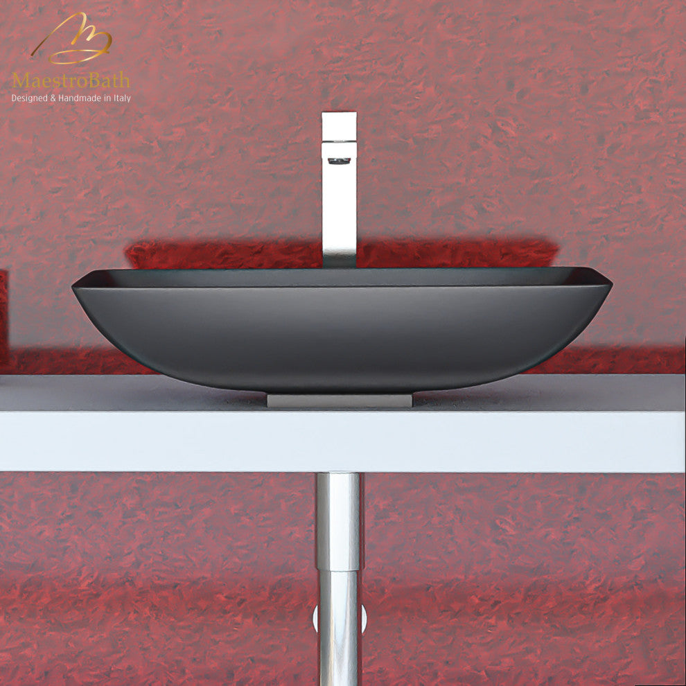 Harlex Contemporary Bathroom Sink, Black