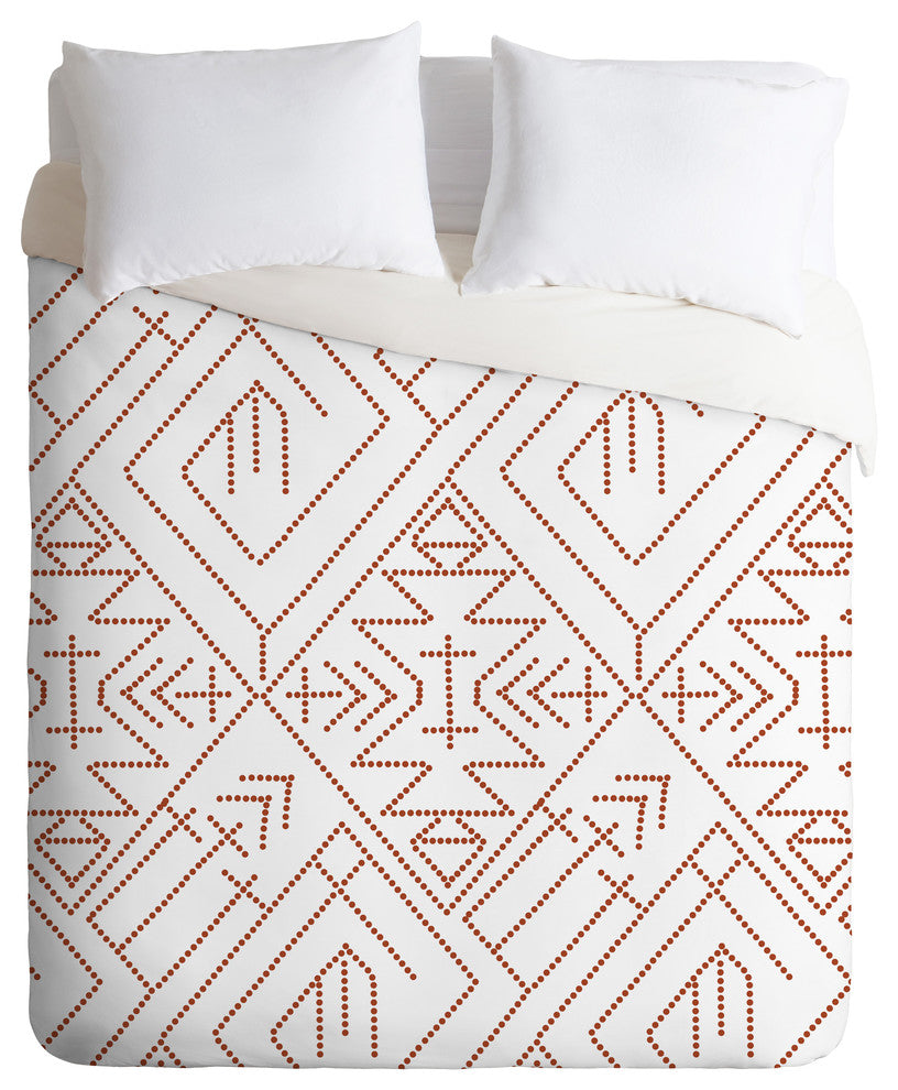 Vy La Cross Diamond Rust Duvet Cover Set, King
