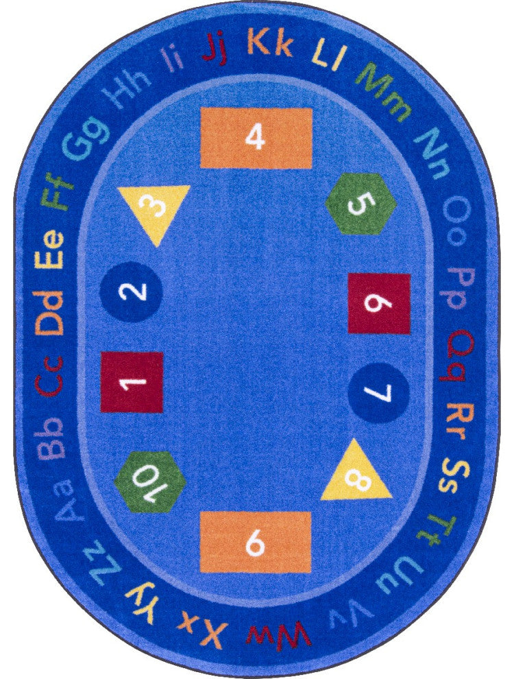 Fun-Damentals 7'8" X 10'9" Oval Area Rug, Color Multi