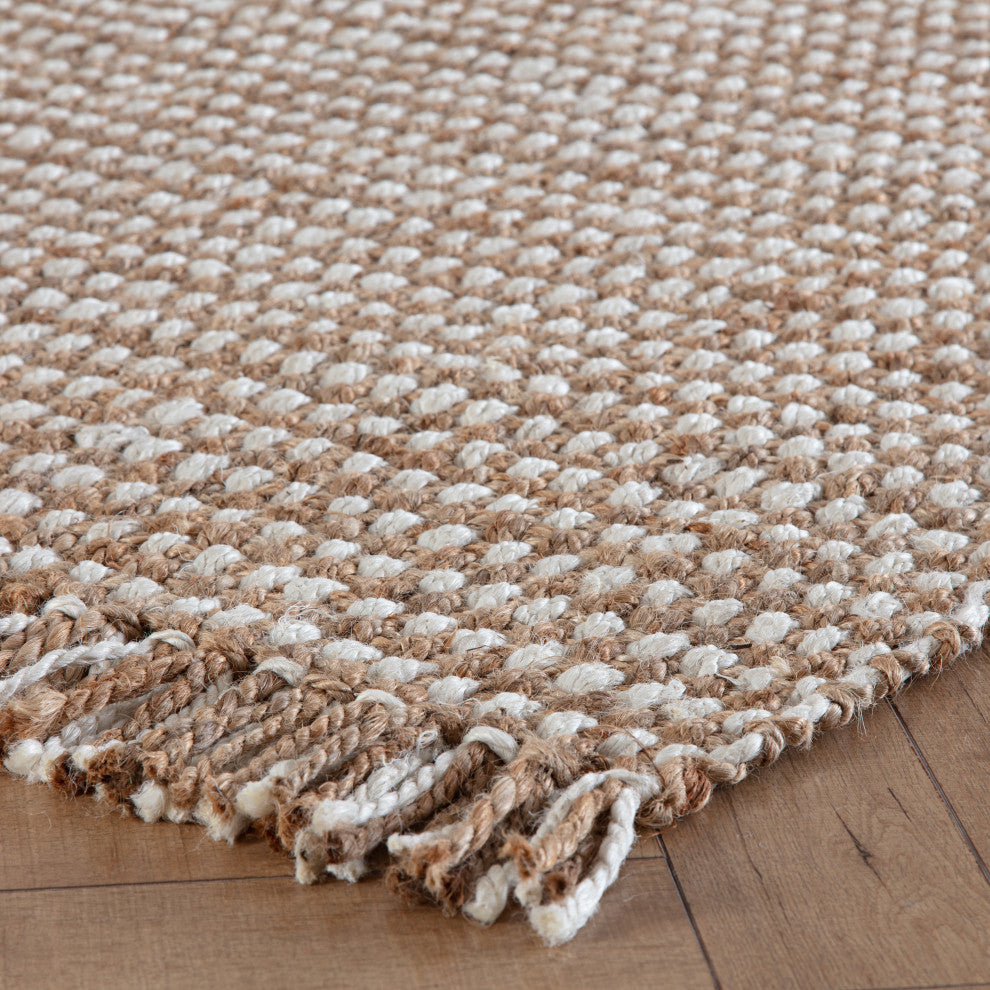 9' x 12' Songbird Natural and Ivory Jute Area Rug
