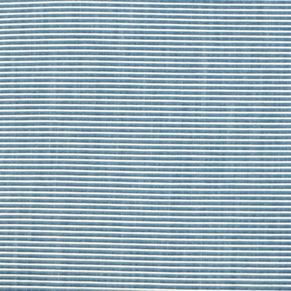 Pillow Decor, Sunbrella Rib White-Sky Blue Outdoor Pillow, 20"x20"