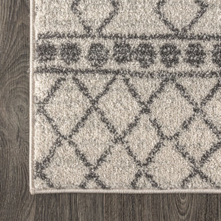 Izil Moroccan Beni Souk Area Rug, Cream/Gray, 3 X 5
